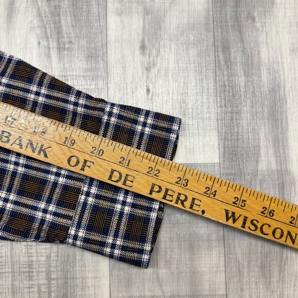 ✅ Mens L Savane Plaid Button-Up Shirt Process 2000 No Wrinkle Long Sleeve - Picture 6 of 9
